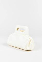 Chanel Cream Leather Camellia Flower Top Handle Bag