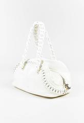 Chanel Cream Crinkled Leather "Rhodoid Modern Chain" Bag
