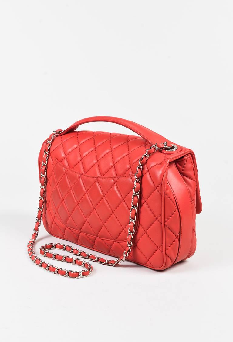 Red quilted leather 