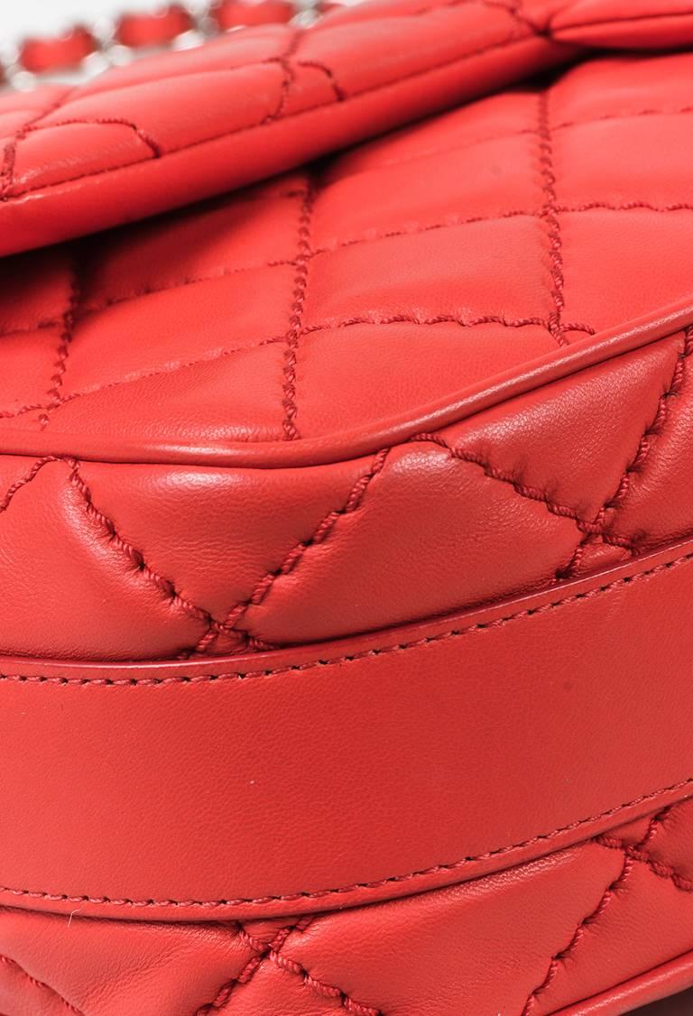 Women's or Men's Chanel Red Quilted Leather 