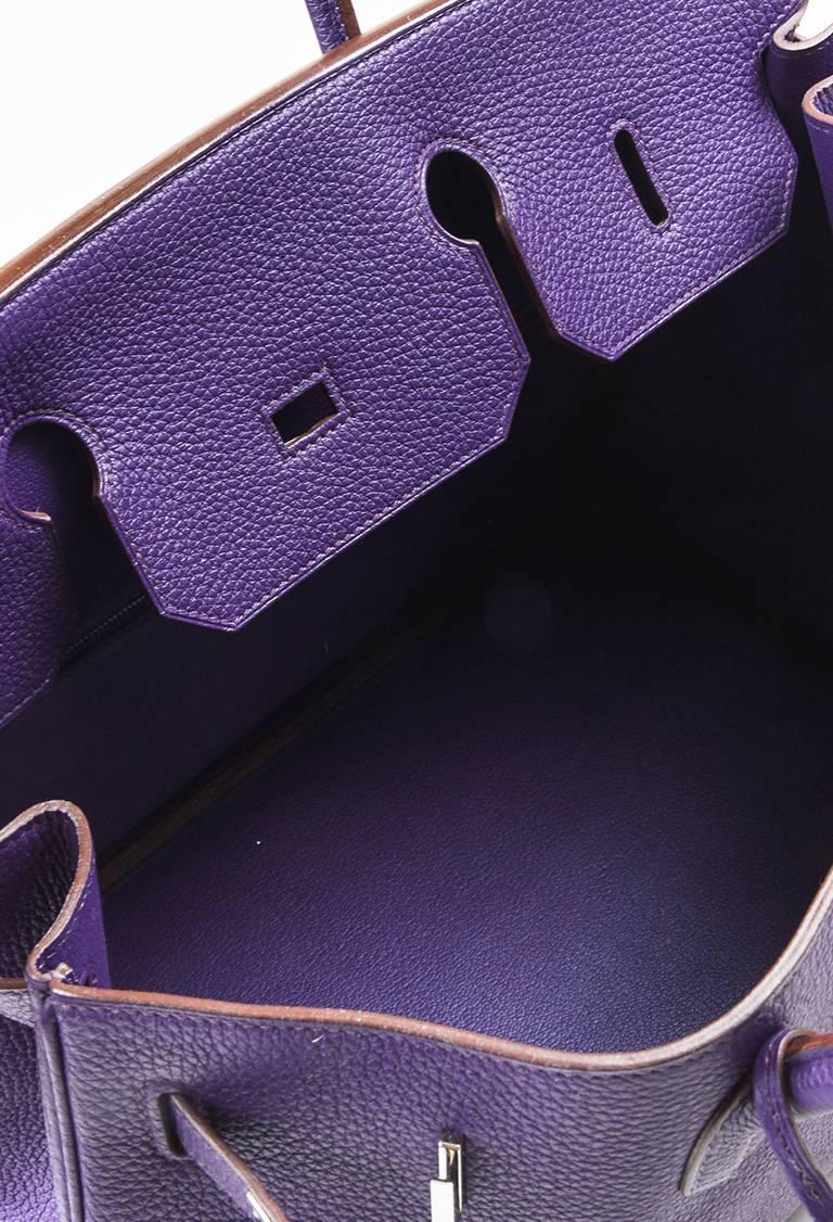 Hermes Cassis Purple Grained Togo Leather 