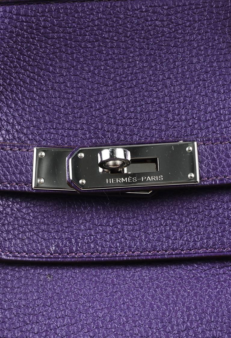 Hermes Cassis Purple Grained Togo Leather 