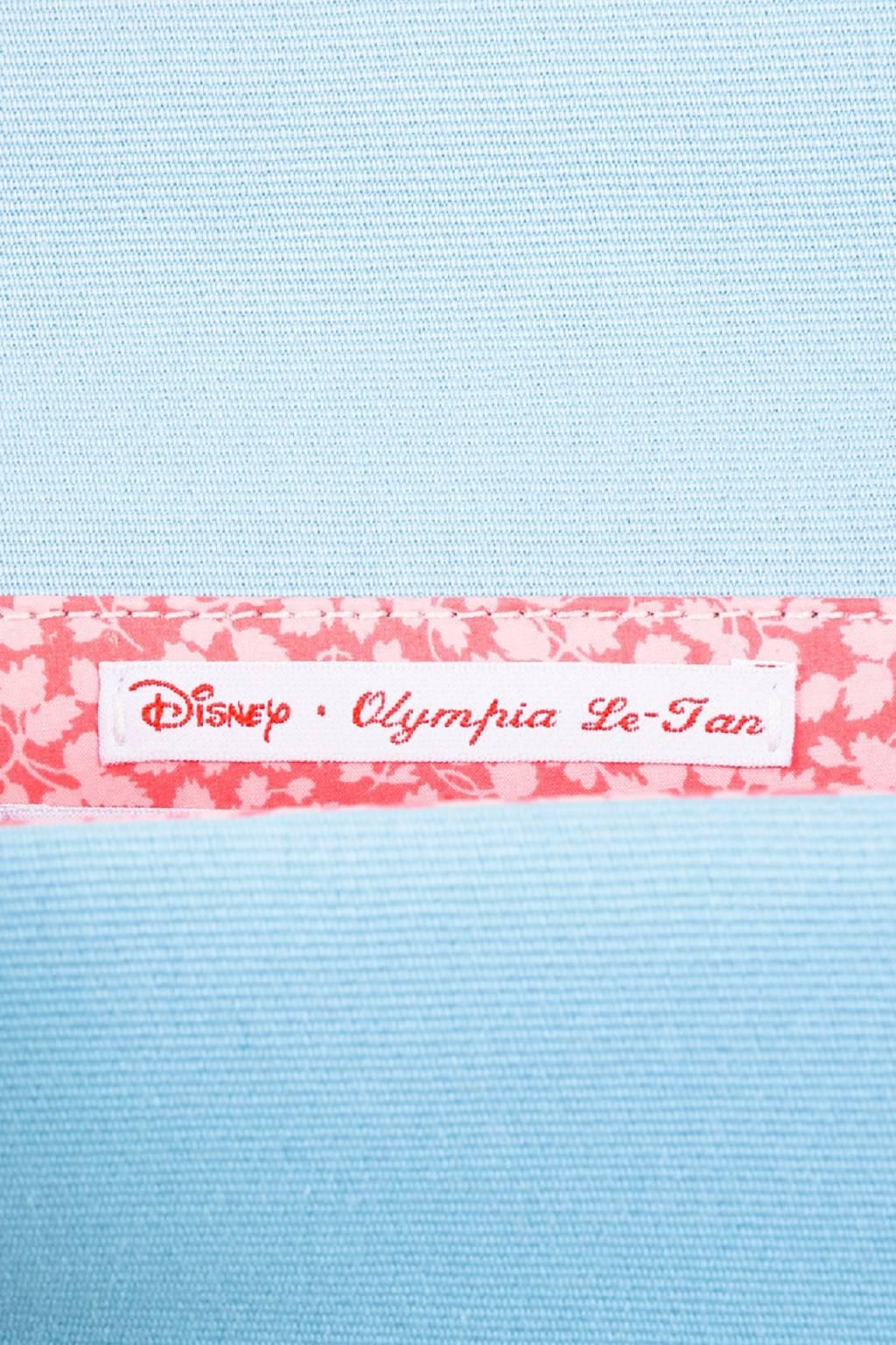 Olympia Le-Tan x Disney Blue Cream Alice In Wonderland Notebook Clutch For Sale 2