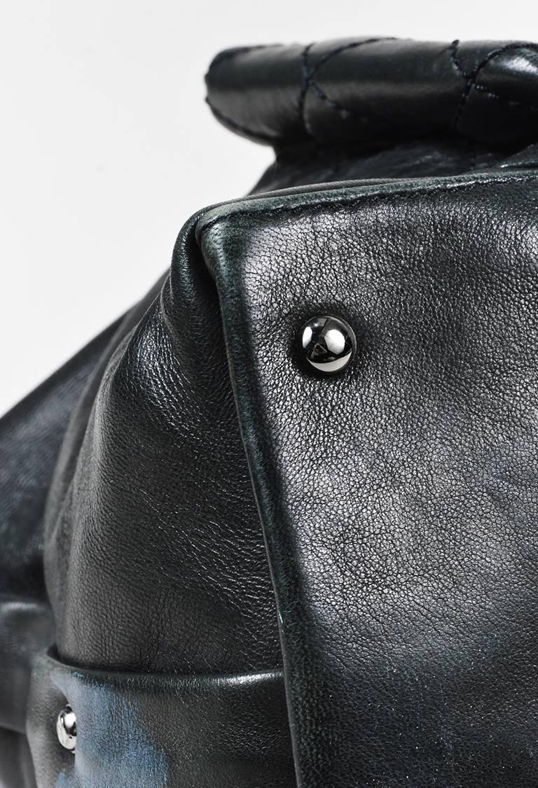 Chanel Black & Silver Tone Lambskin Leather Reissue 