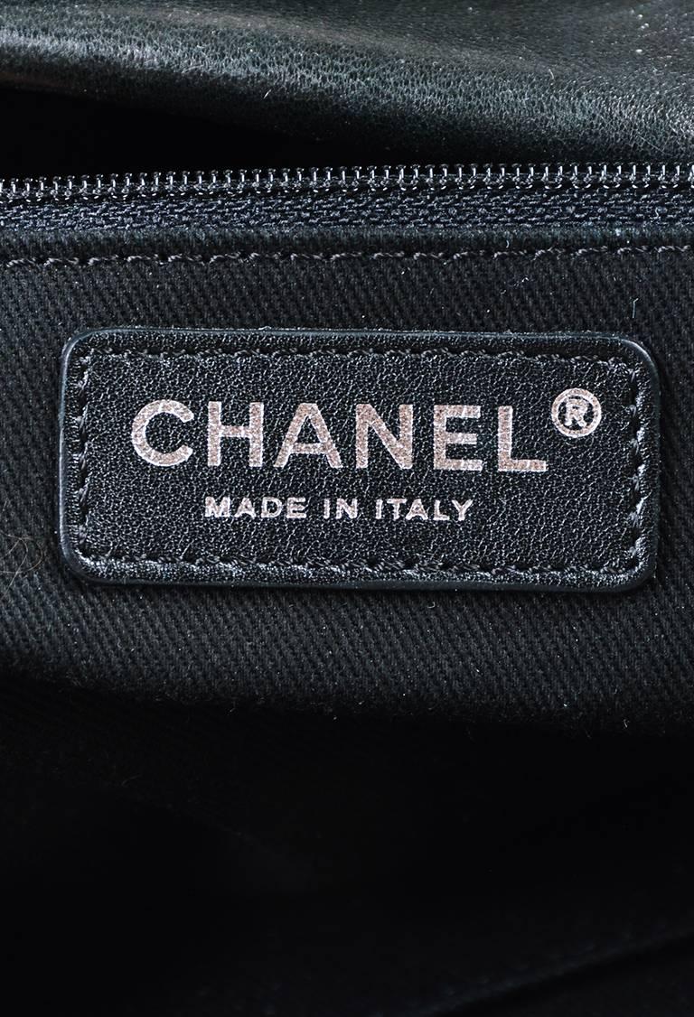 Chanel Black & Silver Tone Lambskin Leather Reissue 