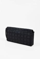 Chanel Black Quilted Nylon 'CC' Front Flap Chain Link Shoulder Bag