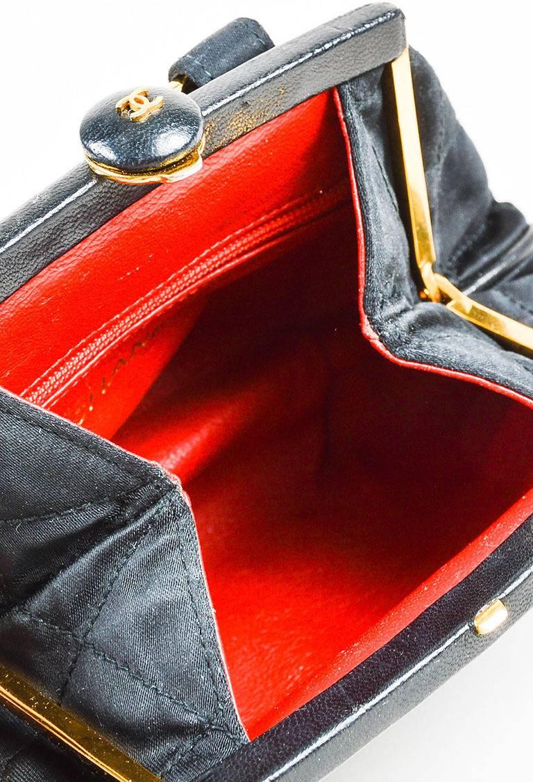 Chanel Vintage Black Satin Quilted Fringe Belt Bag For Sale 2