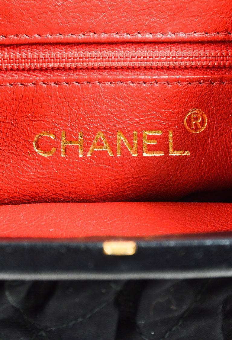 Chanel Vintage Black Satin Quilted Fringe Belt Bag For Sale 3