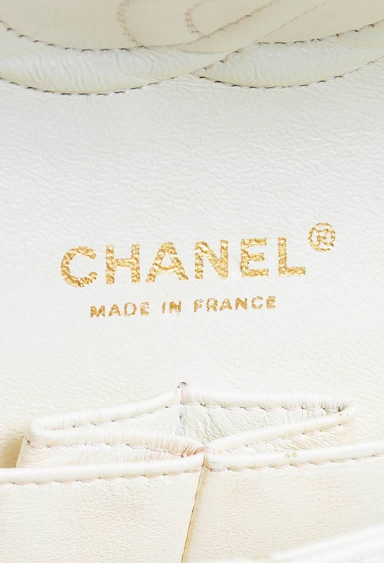 Chanel White Caviar Leather Quilted 