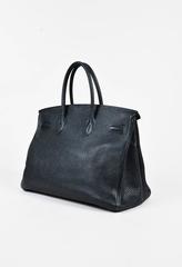 Hermes Black Togo Leather Top Handle "Birkin" 35 CM Satchel