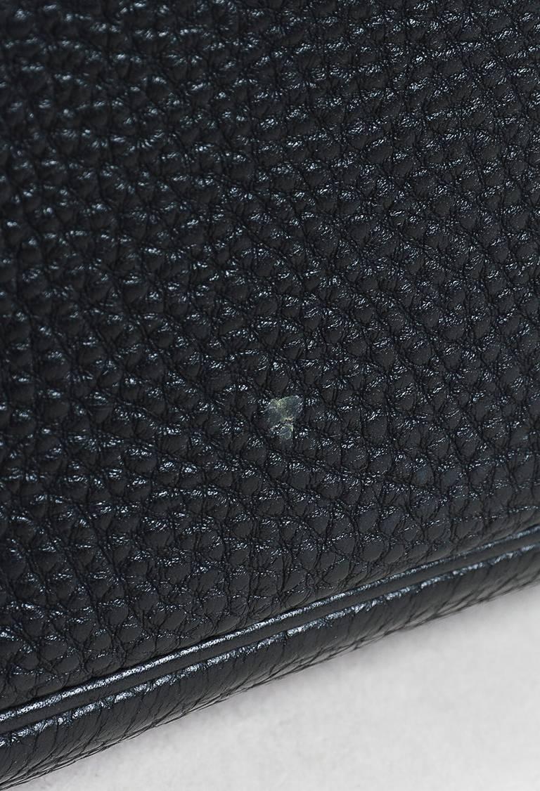 Hermes Black Togo Leather Top Handle 