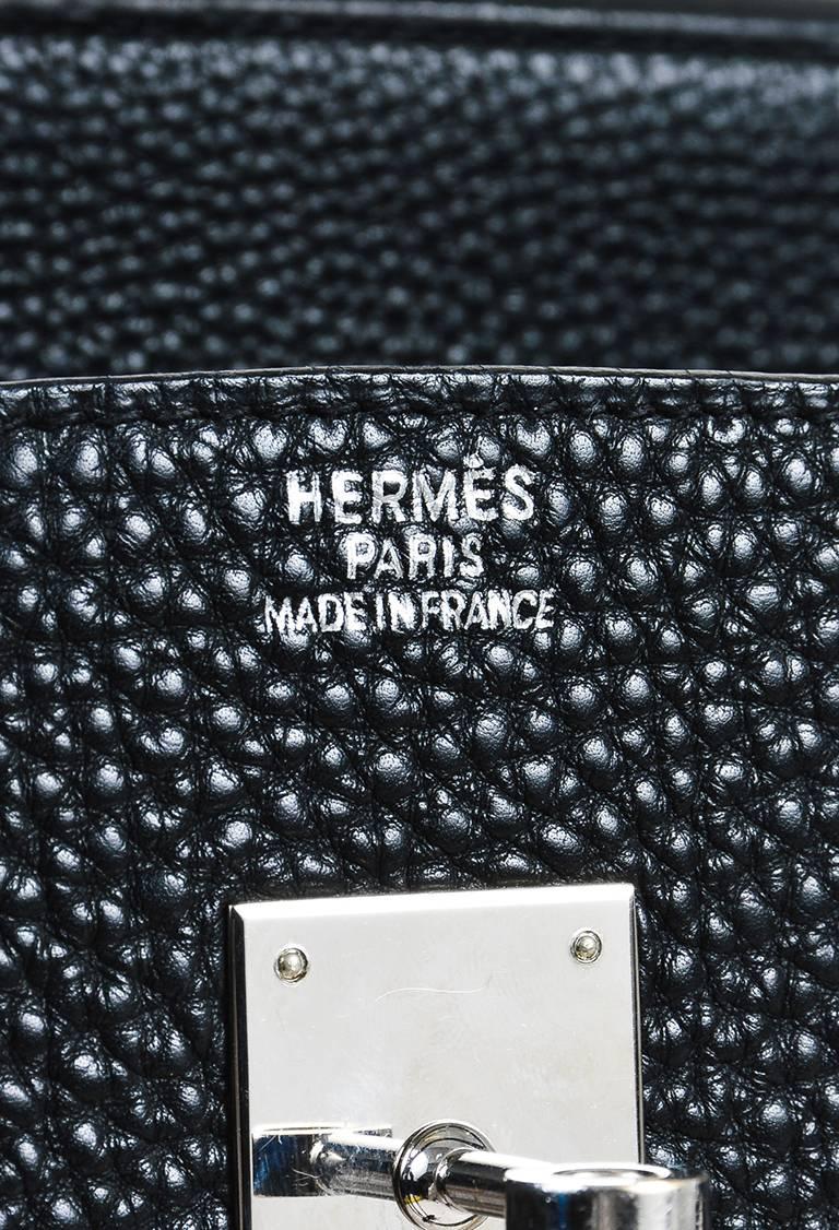 Hermes Black Togo Leather Top Handle 