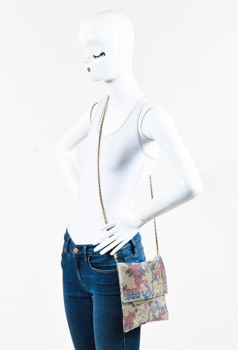 Chanel Multicolor Crystal Embellishment Shoulder Bag For Sale 3