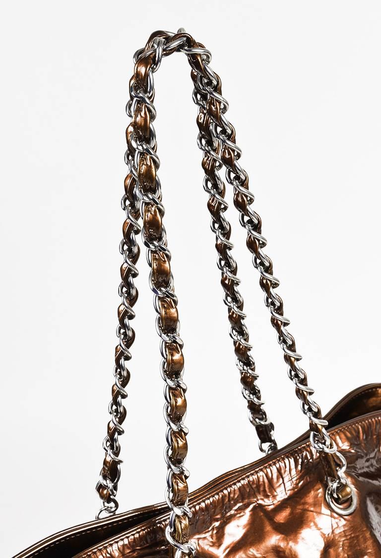 Chanel Bronze Patent Leather 'CC' Classic Chain 