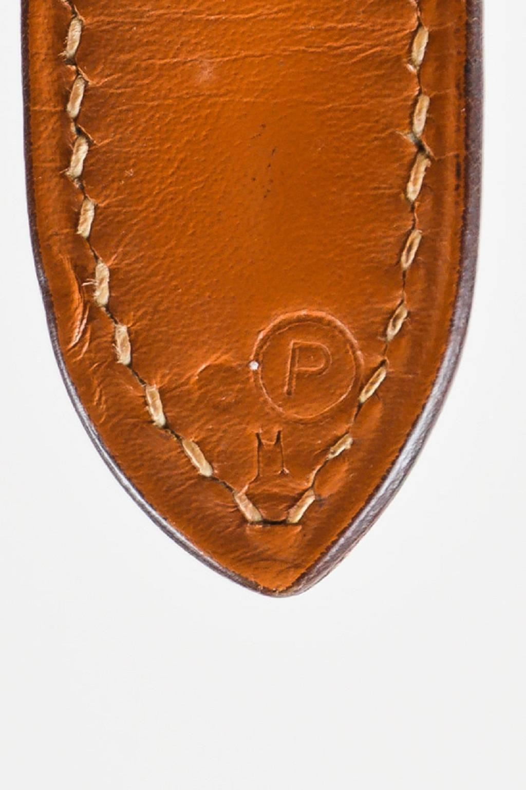 Vintage Hermes Beige Tan Box Calf Leather Canvas 