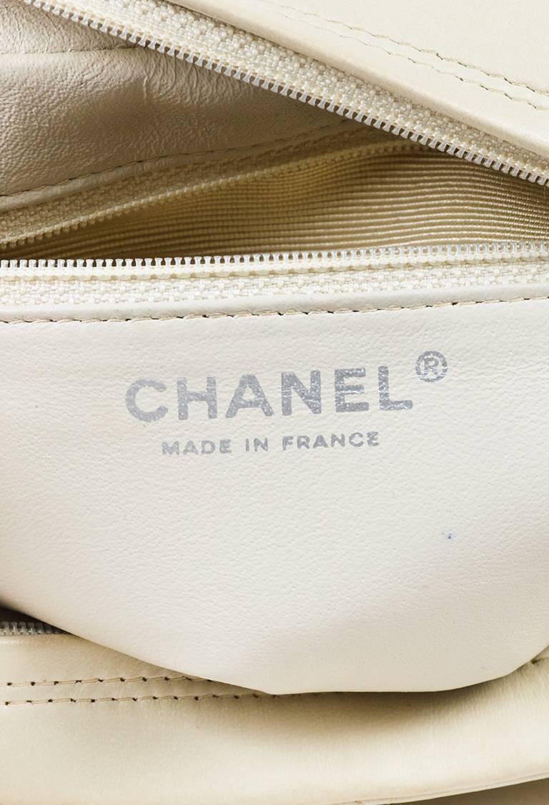 Women's Chanel Cream Quilted Leather 