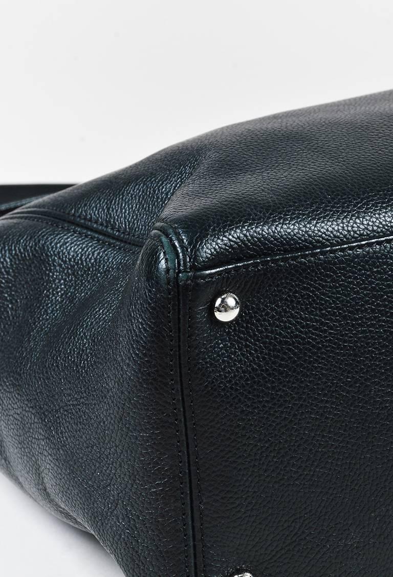 Women's Chanel Black Grained Leather Top Handle 