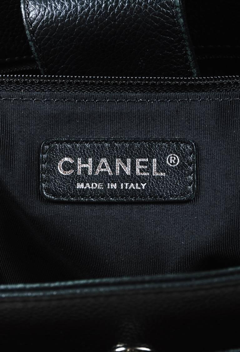 Chanel Black Grained Leather Top Handle 