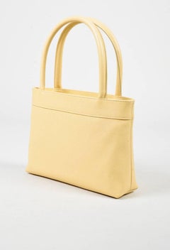 Chanel Beige Caviar Leather Small 'CC' Top Handle "Petit Shopping" Tote