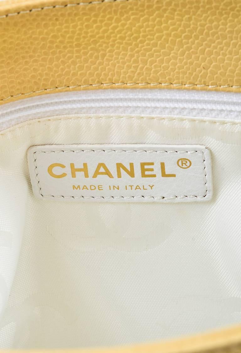 Chanel Beige Caviar Leather Small 'CC' Top Handle 