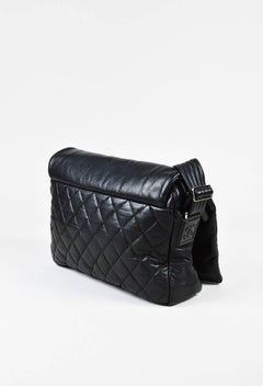 Chanel Black Caviar Leather Quilted Flap "Coco Cocoon" Messenger Bag