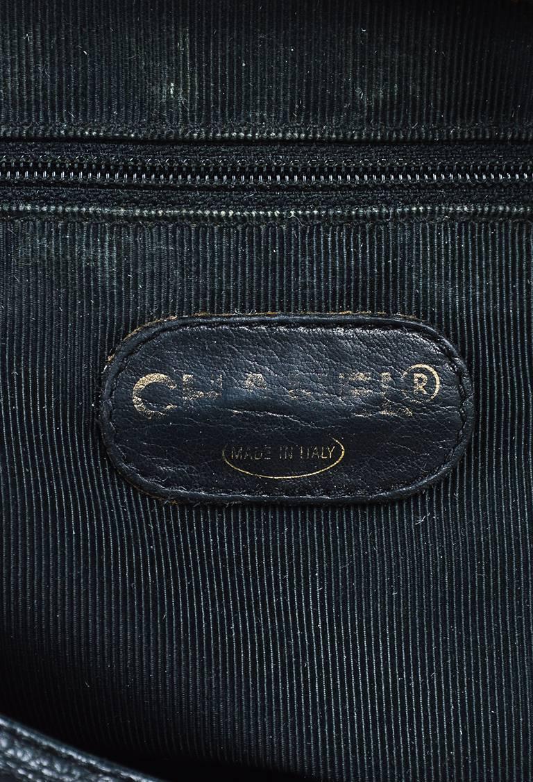 Vintage Chanel Black Caviar Leather Chain Strap Shoulder Bag For Sale 3