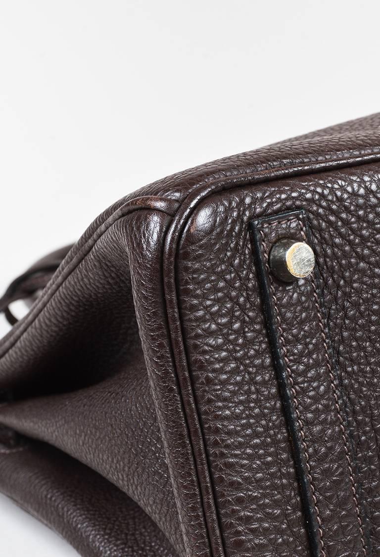 Hermes Chocolate Brown Togo Leather 
