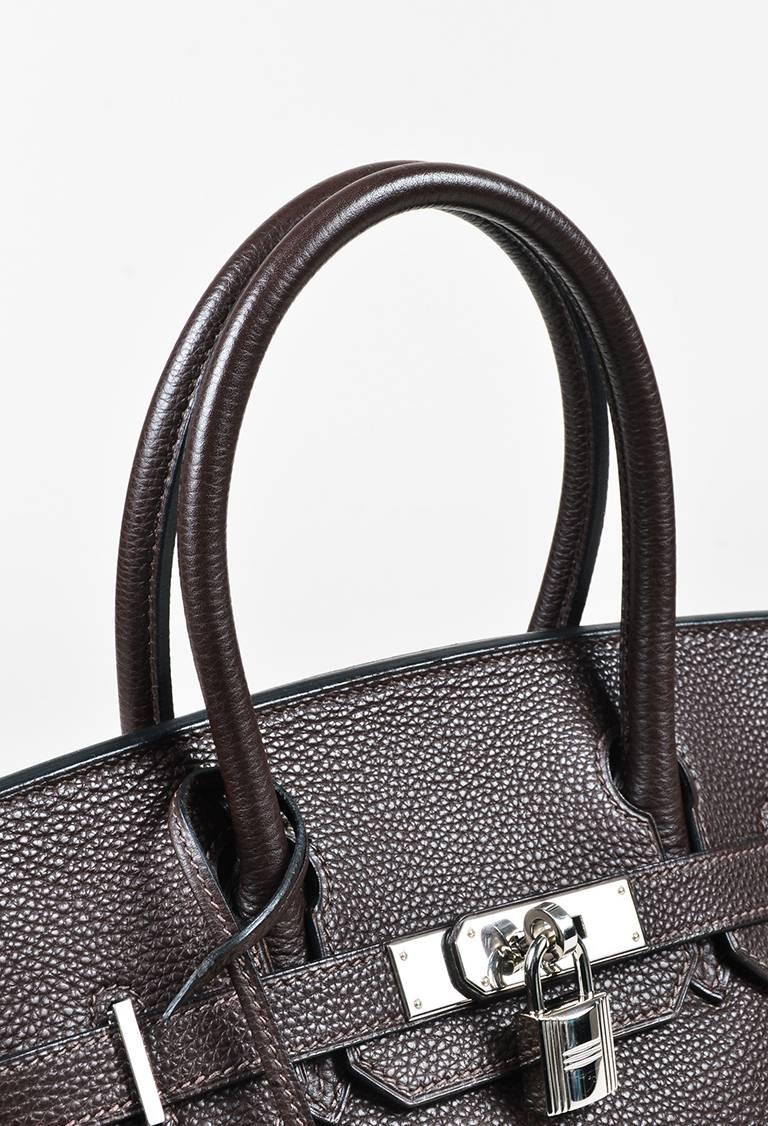 Women's Hermes Chocolate Brown Togo Leather 