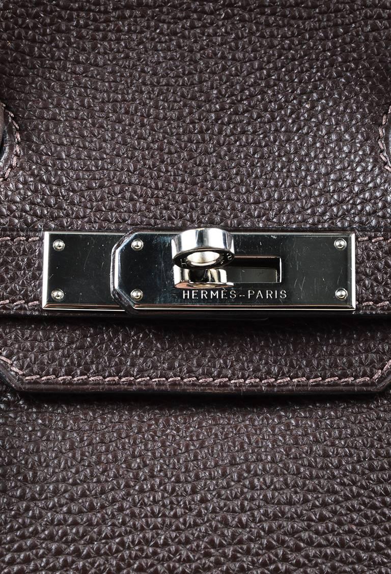 Hermes Chocolate Brown Togo Leather 