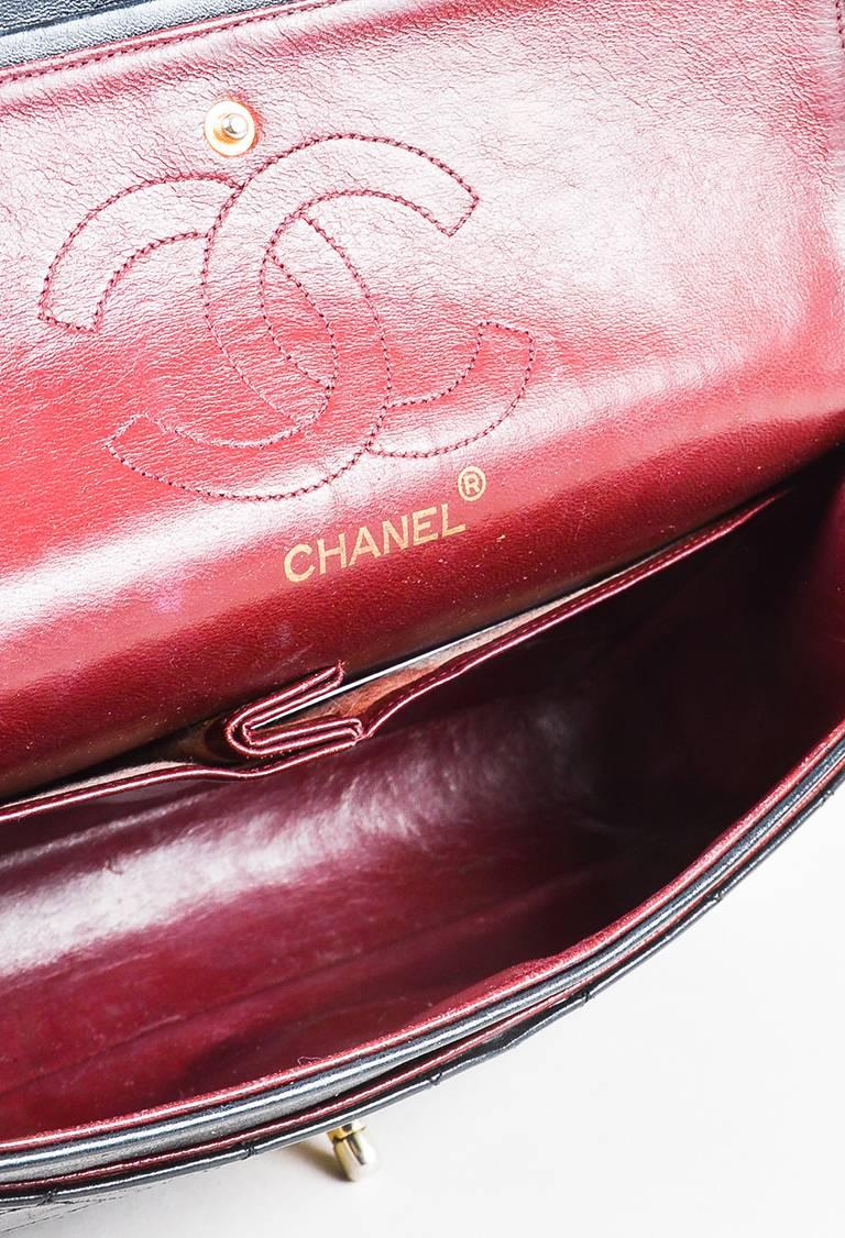 VINTAGE Chanel Black Leather Quilted 