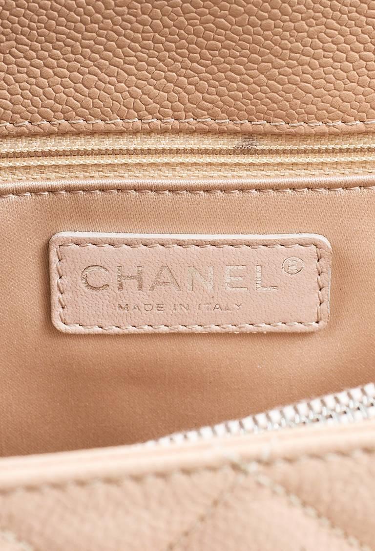 Chanel Beige Caviar Leather Quilted 'CC' 