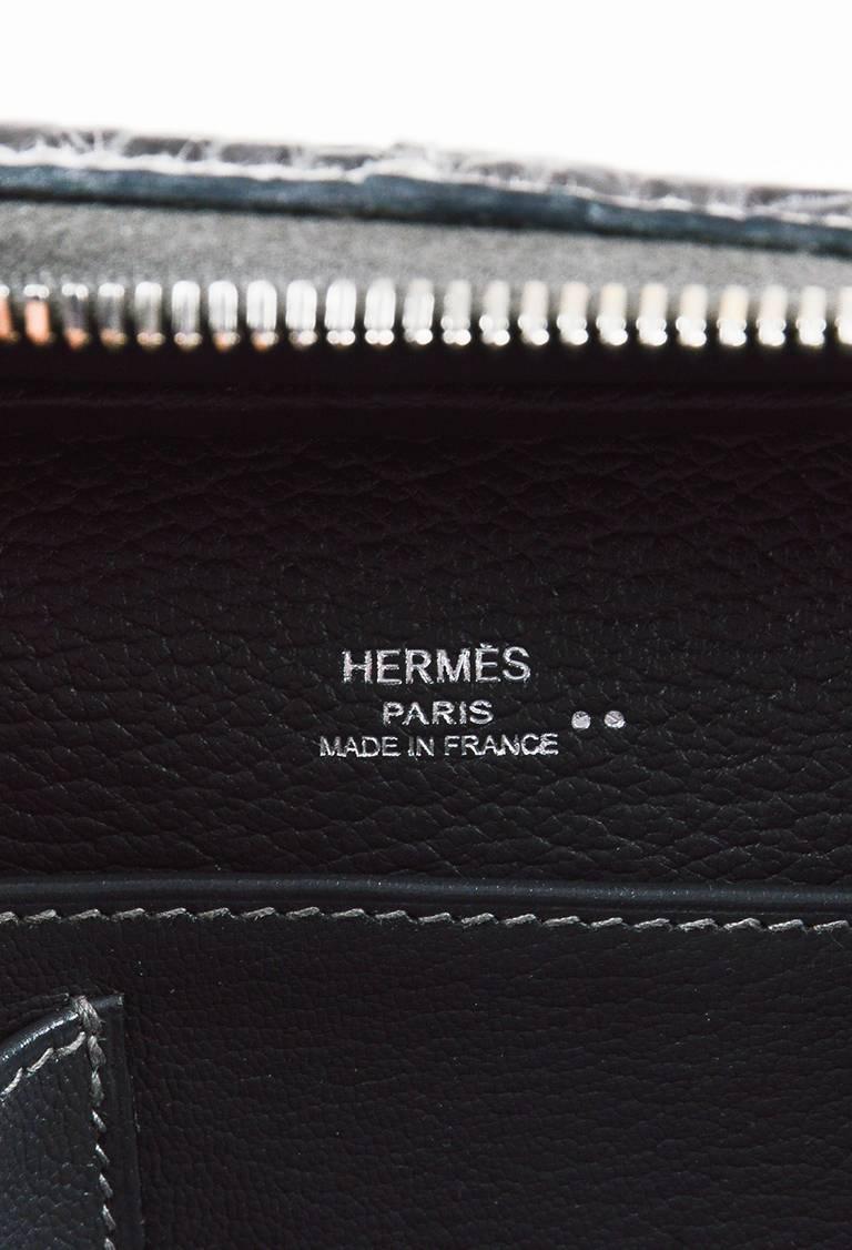 Hermes Gray Niloticus Crocodile Leather 