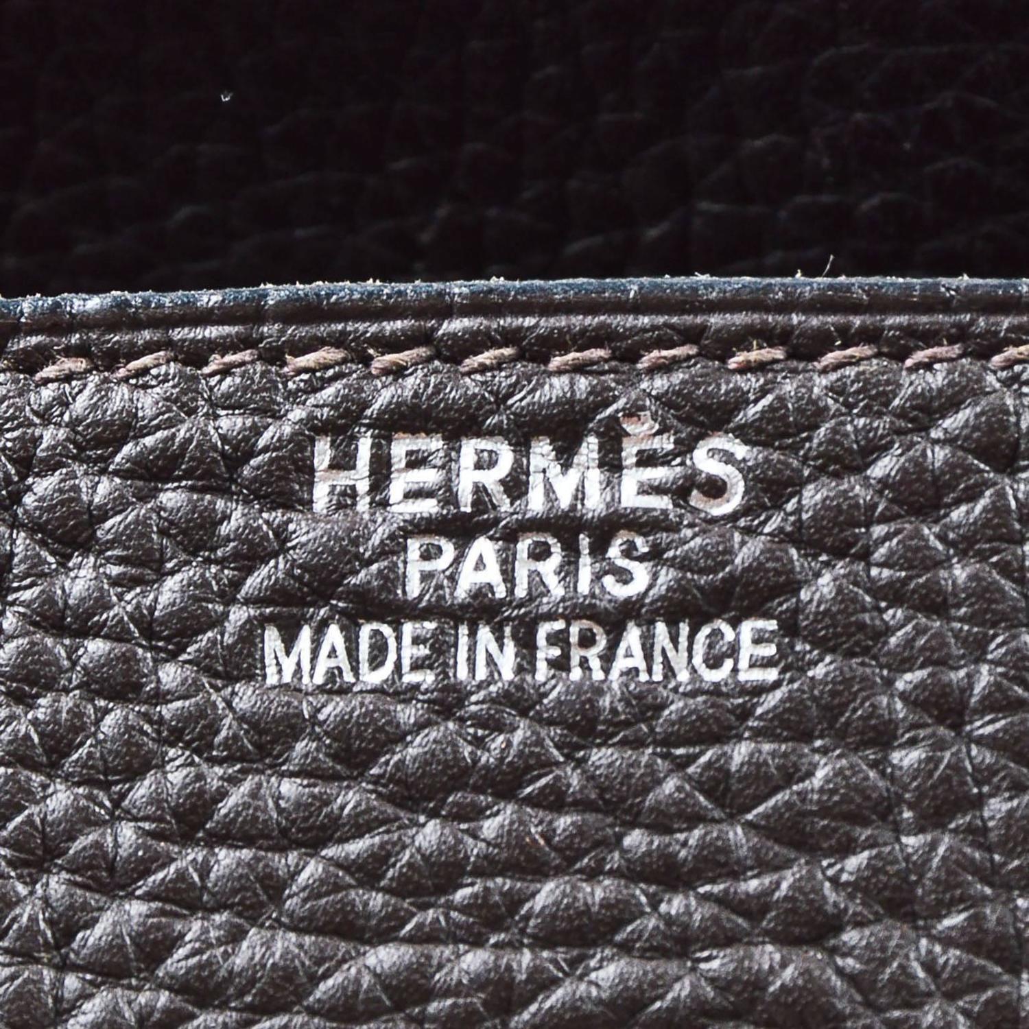 Hermes SHW Brown Togo Leather and Natural Crinoline 40 cm Birkin ...  