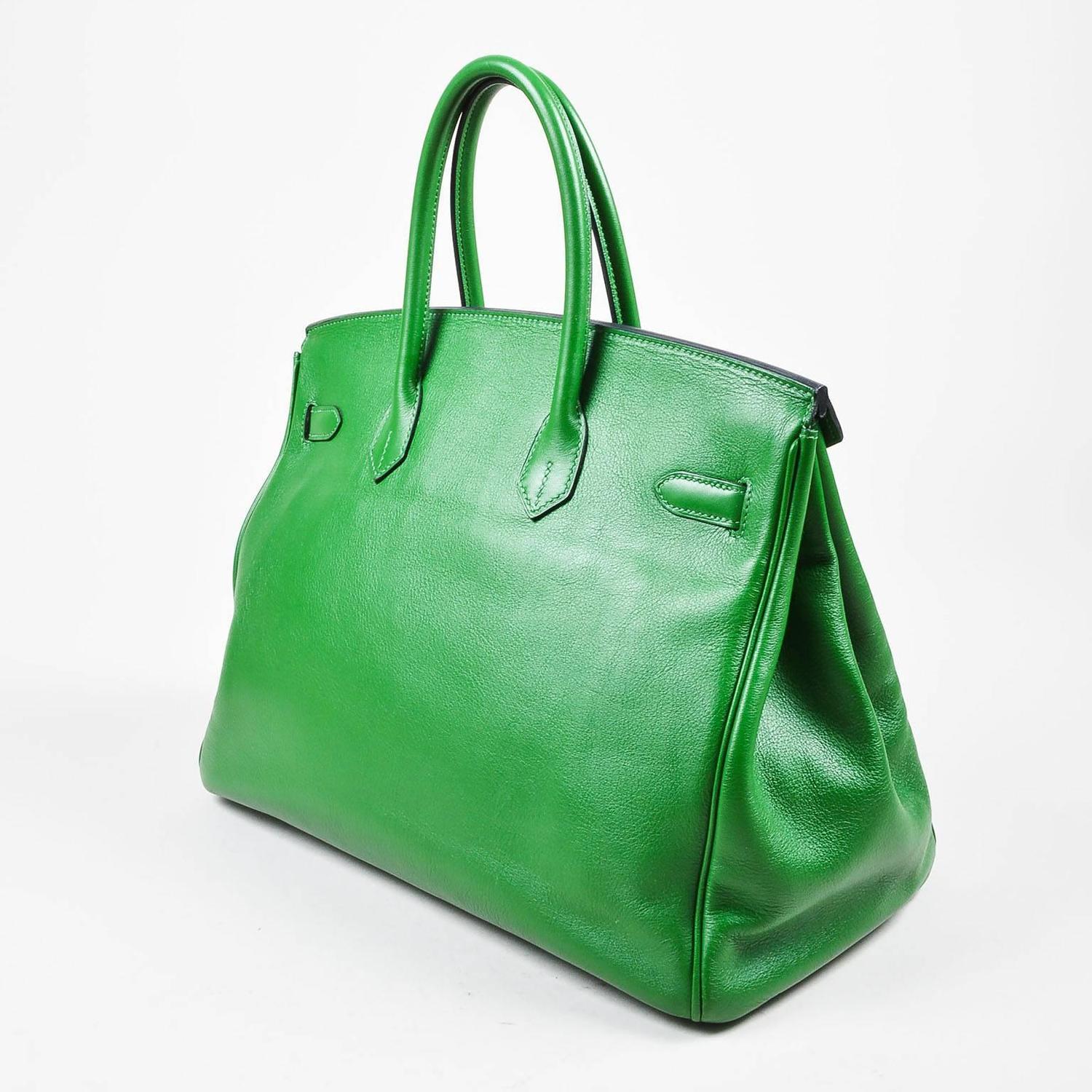 used birkin bags hermes - Hermes Iconic Green SHW Vert Bengale Veau Swift Leather 35cm ...
