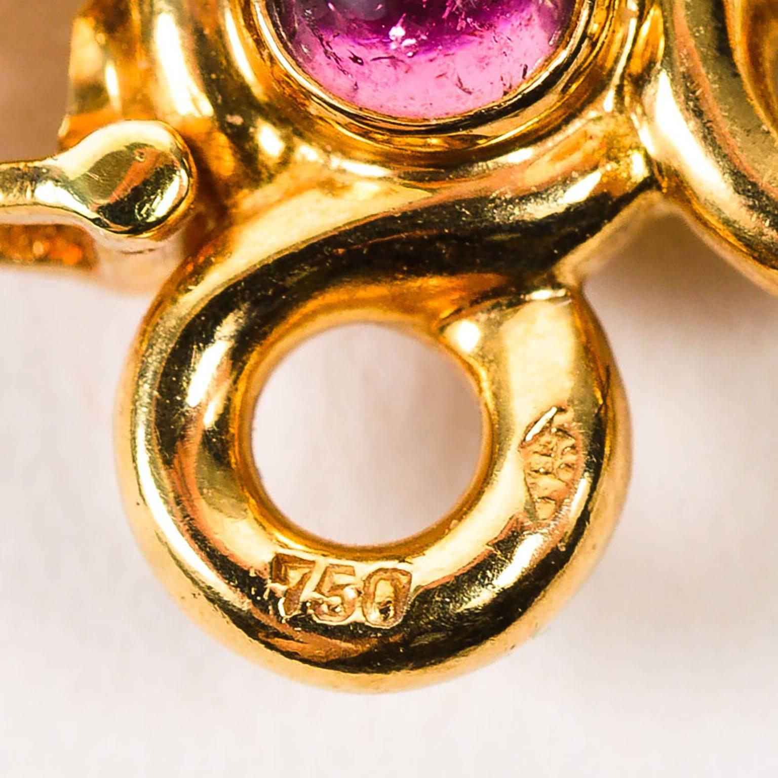 Women's Chanel Rare Multicolor Cabochon Gemstone Gold Short Chain Necklace For Sale
