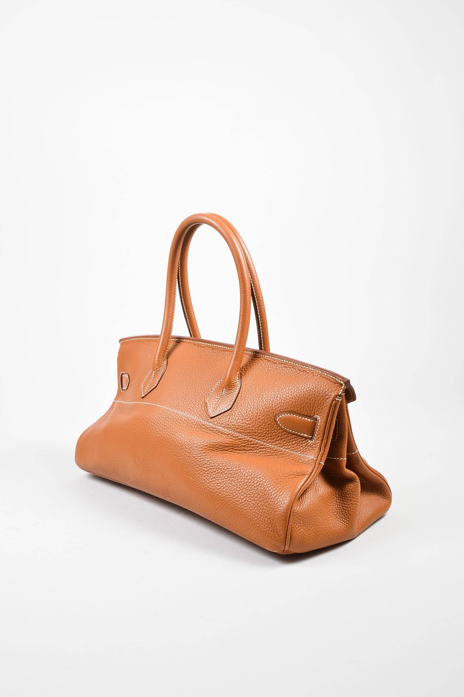 Orange Hermes Caramel Tan Togo Leather 42cm 