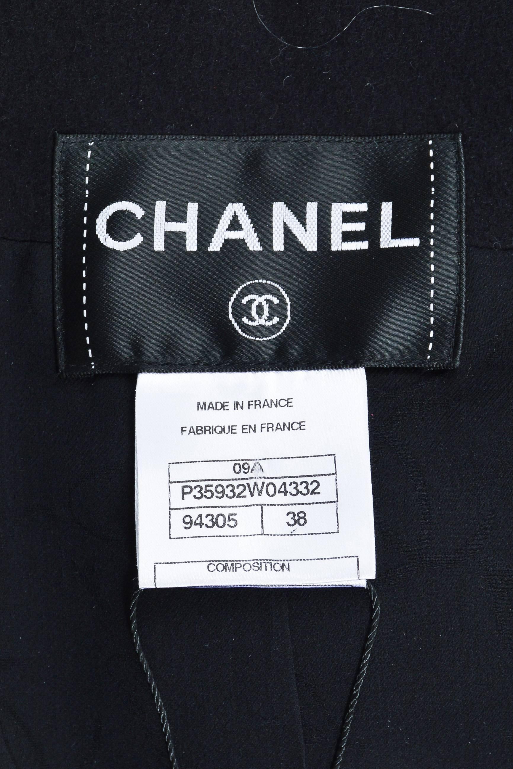 Women's ﻿Chanel 09A Black Multi Cashmere Lamb Fur Trim Bead Embellished LS Jacket SZ 38 For Sale