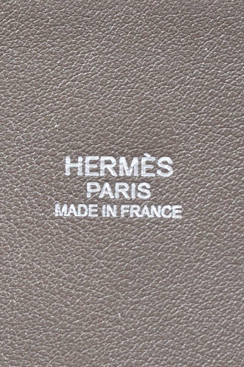 Hermes 'Vert de Gris' Gray Barenia Leather 