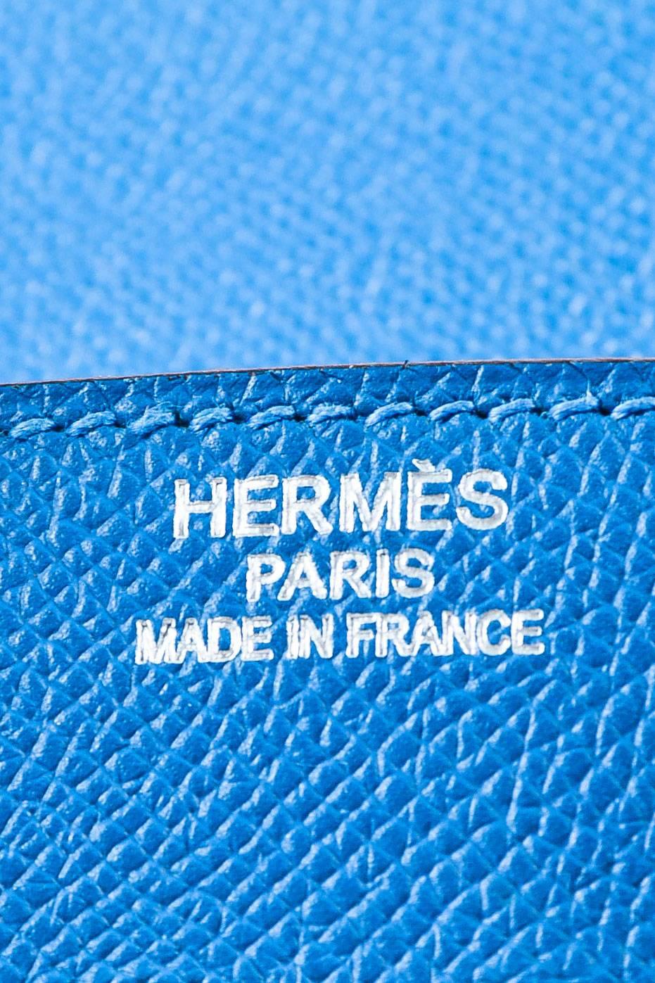 Hermes Bleu de Galice Epsom Leather Palladium Hardware 