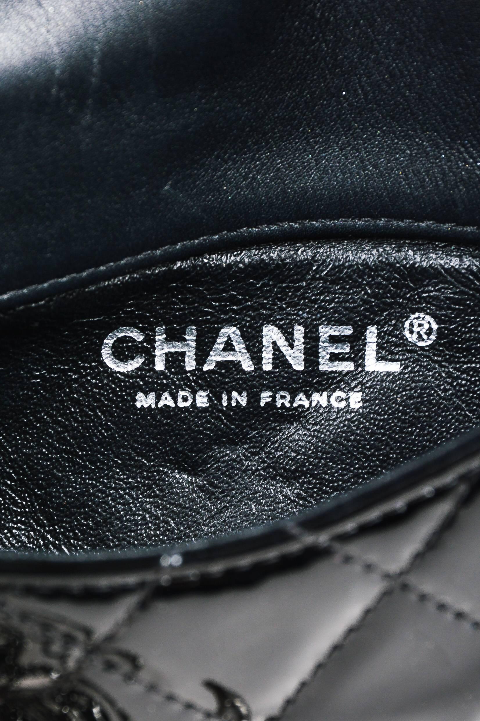 Chanel Black Patent Leather Quilted 