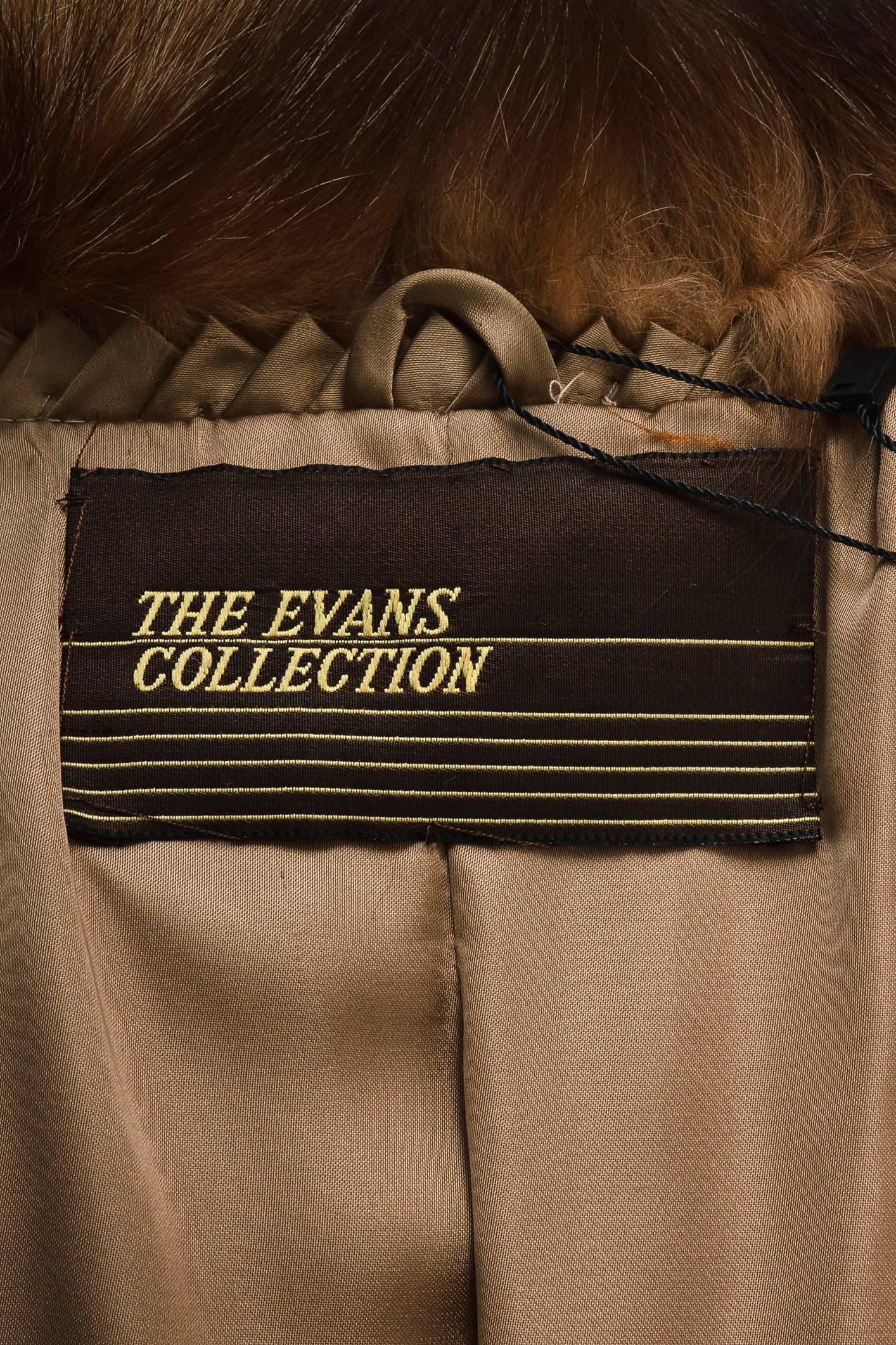 Vintage Lanvin Multicolor Brown & Tan Shawl Collar Short Fur Coat In Excellent Condition In Chicago, IL
