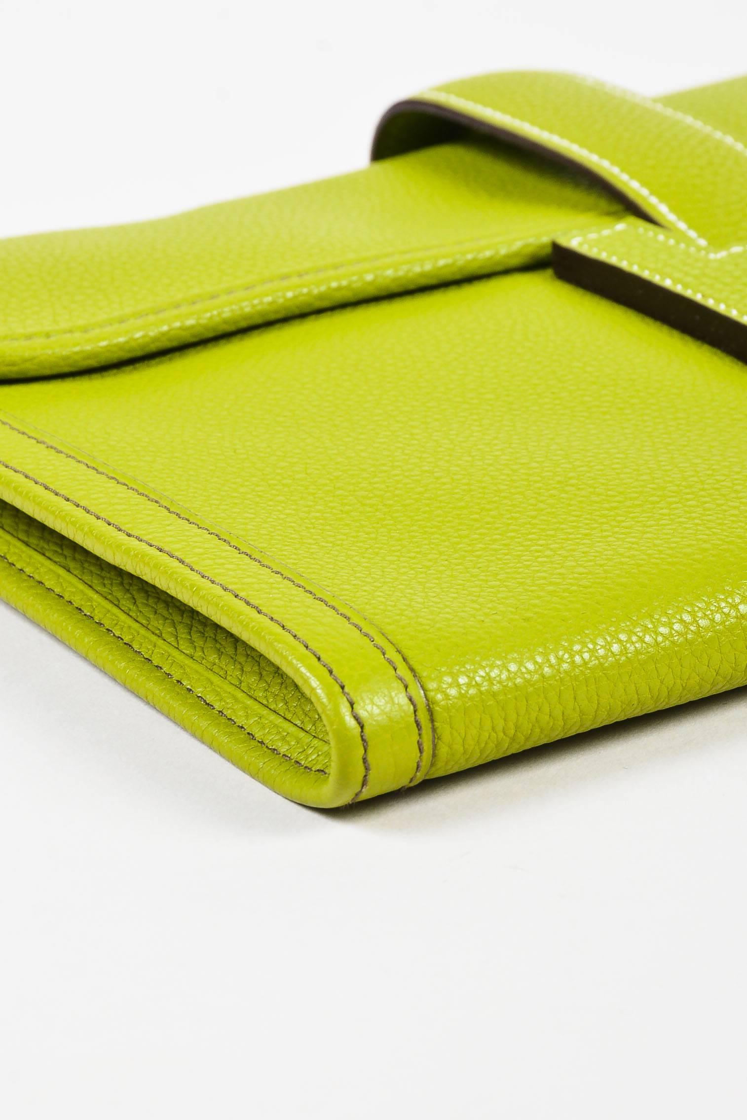 hermes green clutch