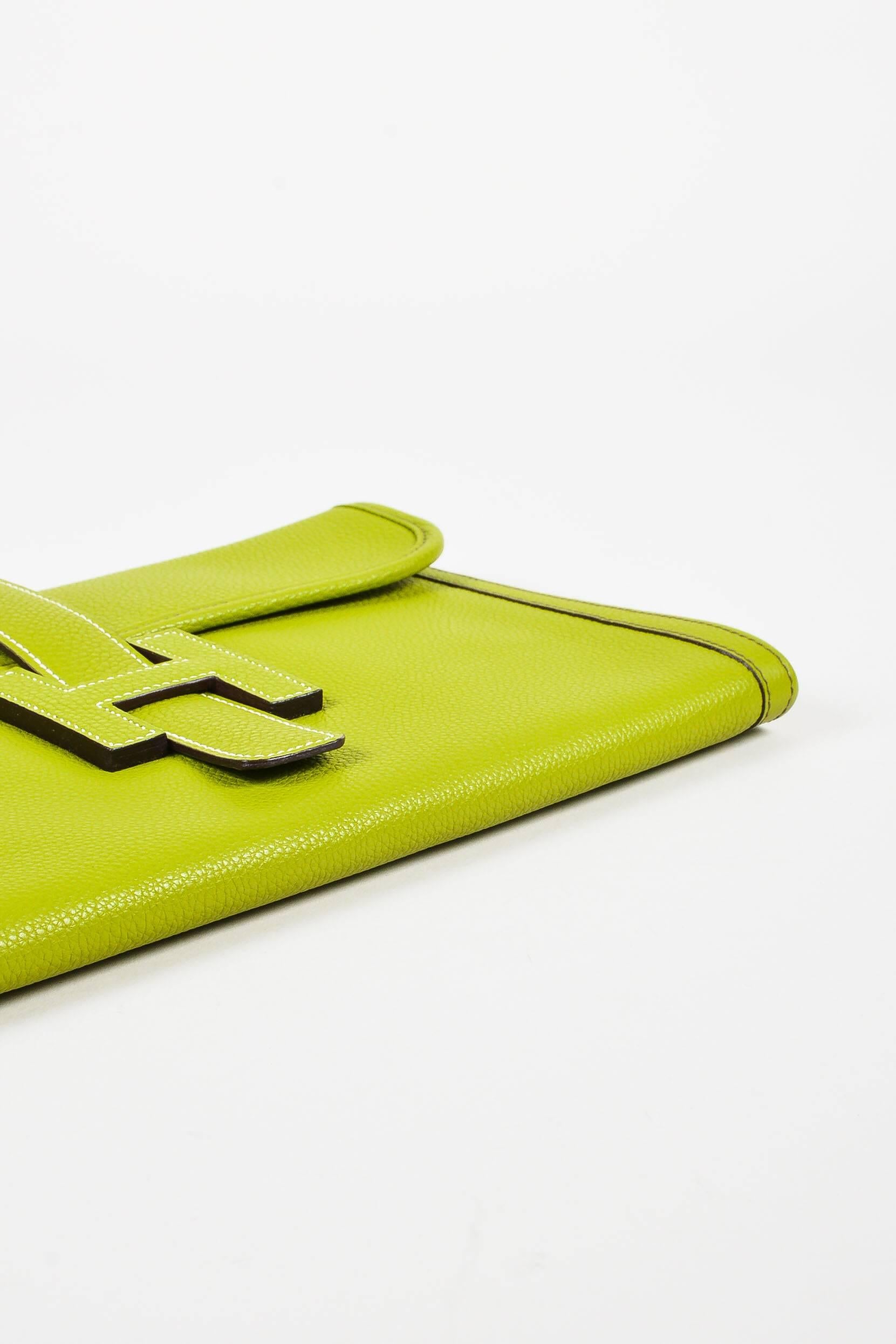 hermes clutch green