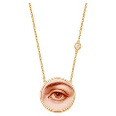 Lover's Eye Necklace — Minimalist Mother-of-Pearl Eye Pendant