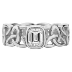 Celtic Knot Moissanite Statement Ring, Silver, Gold ring