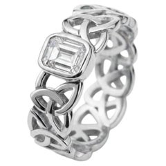 Celtic Knot Moissanite Statement Ring, Silver, Gold ring