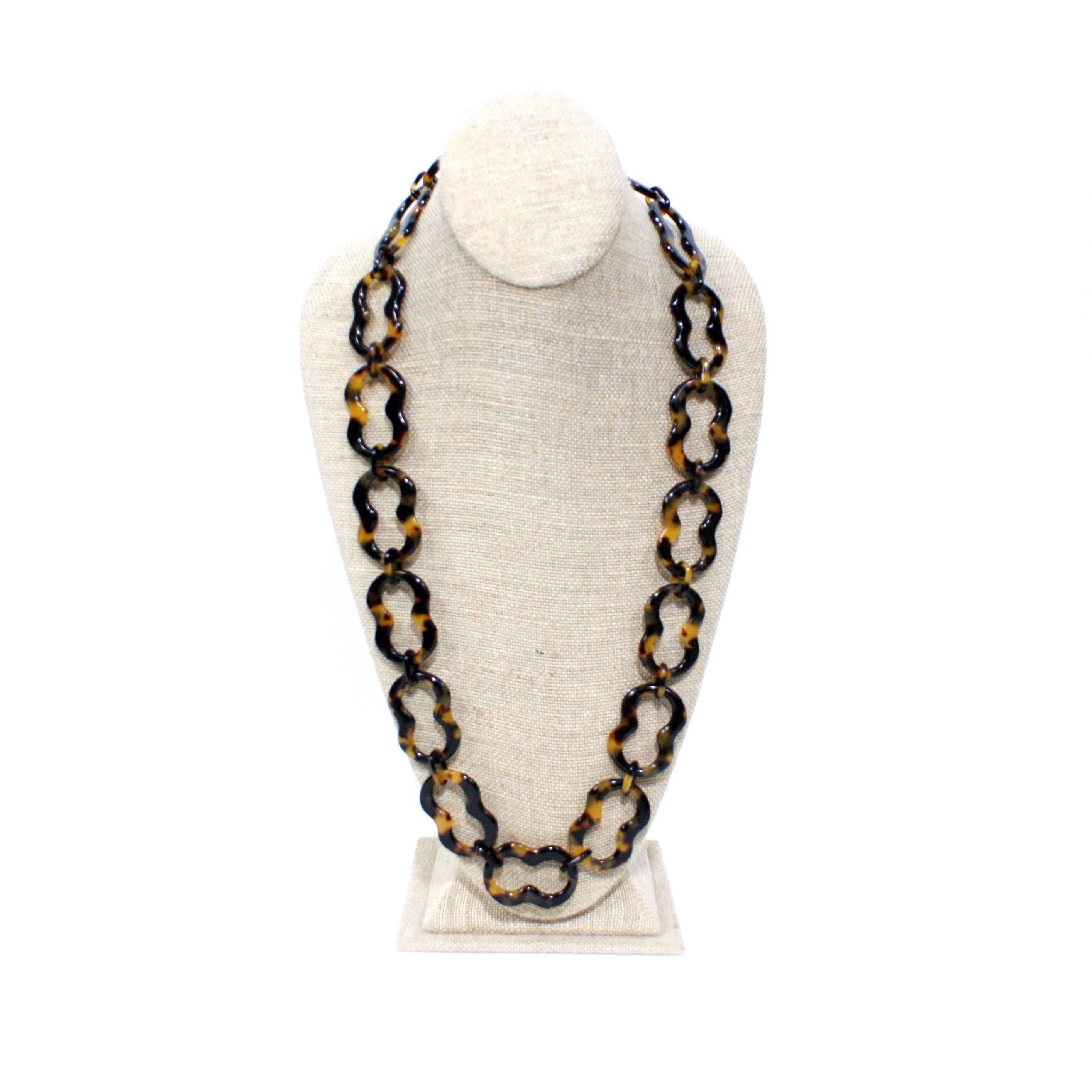 tortoise shell link necklace