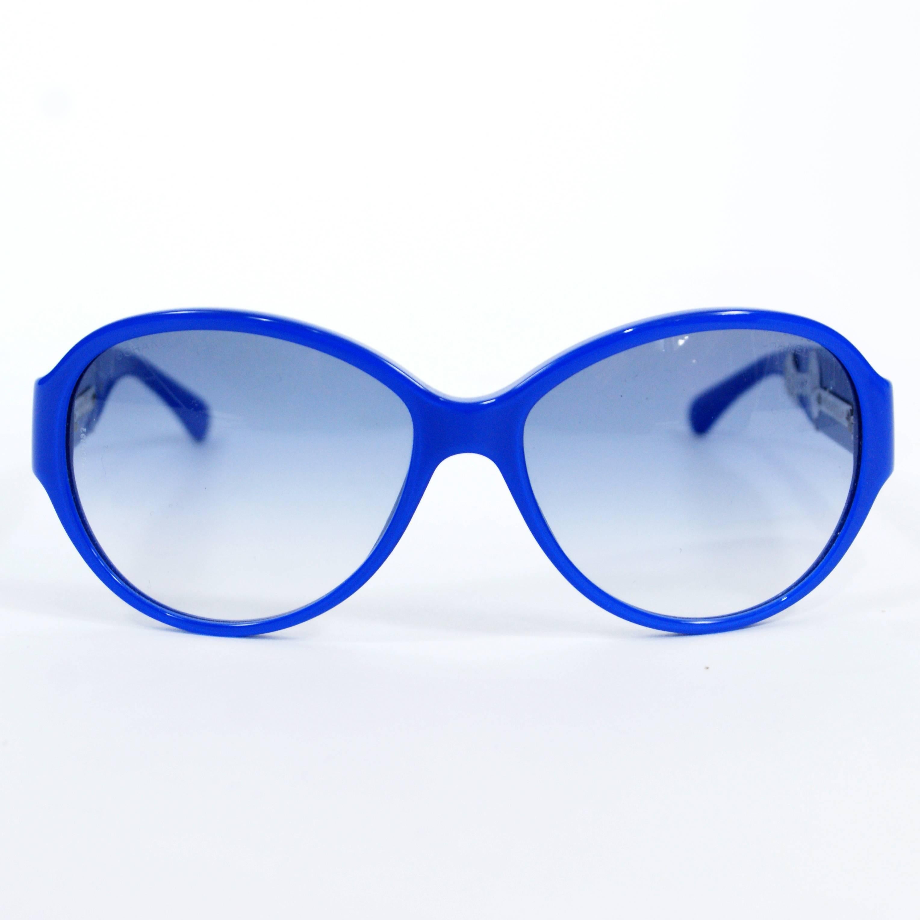 blue chanel sunglasses
