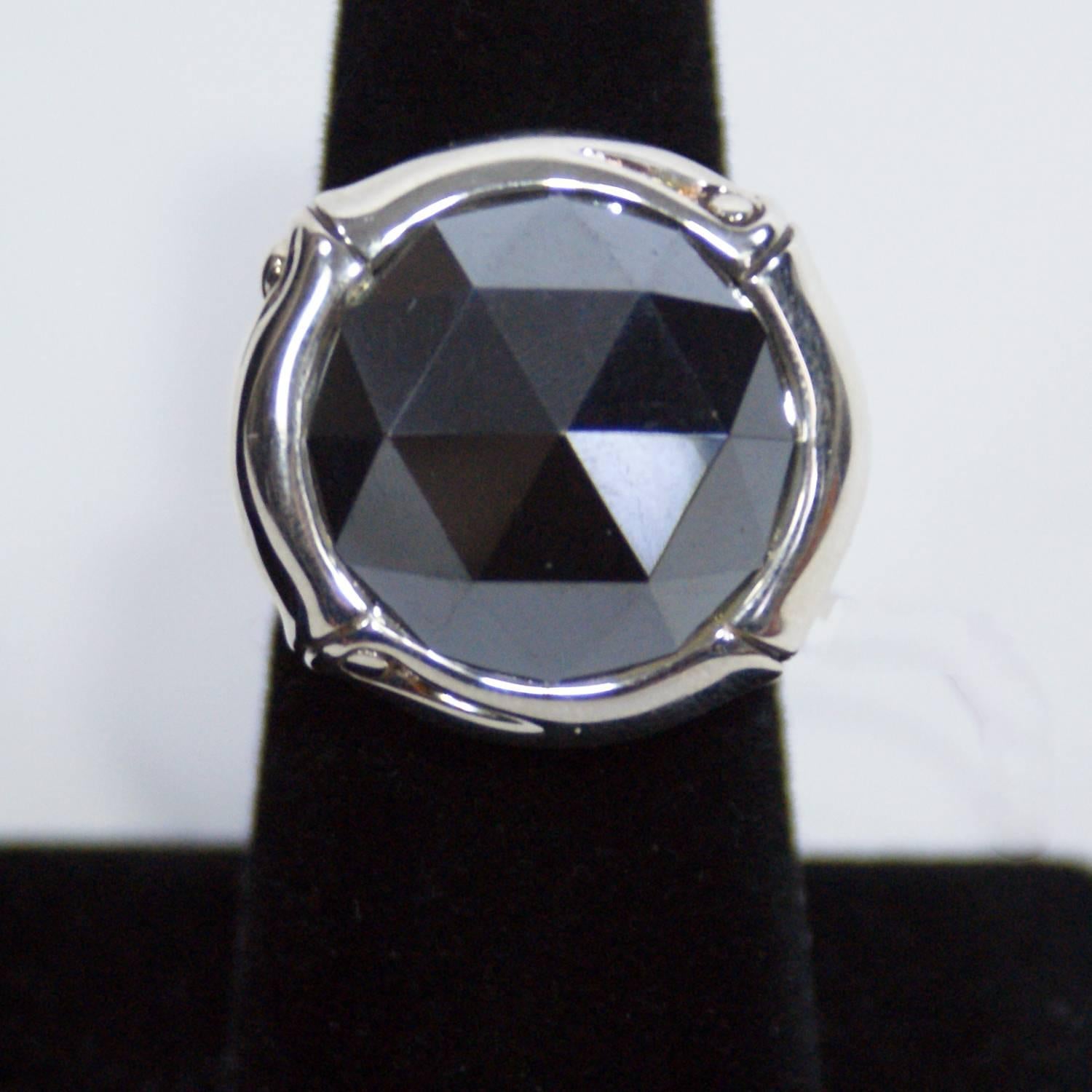 John Hardy Sterling Hematite Ring  For Sale 1