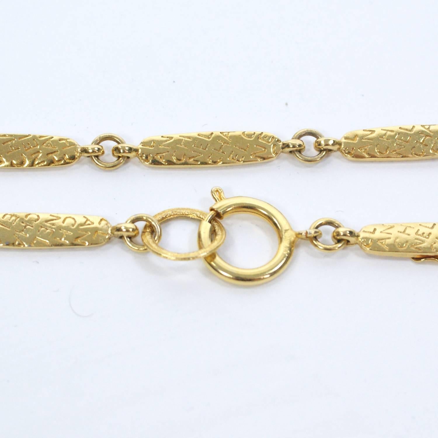 Chanel Vintage Golden Link Necklace For Sale 2